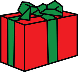 gift box christmas vector simple ui button lineart reward prize logo icon surprise	
