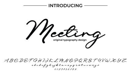 Meeting - Elegant Script Font for Smooth Handwritten Design and Creative Typography