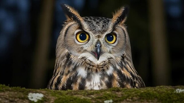 Majestic Owl Portrait - A Captivating Gaze into the Wild.