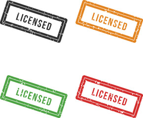 Licensed rubber stamp grunge effect in various colors for commercial use