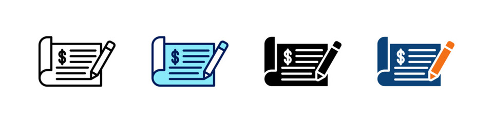 Agreement All In One Icon Multi Styles Vector Set