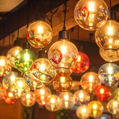 Colorful Decorative Lights Create a Warm and Inviting Atmosphere.