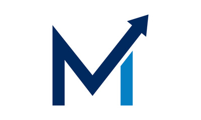 Modern Letter M finance logo
