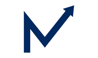 Modern Letter M finance logo