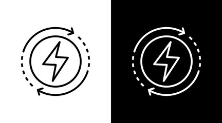 Renewable Energy White Icon Set Design