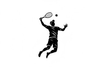 Sport Figure in Black Silhouette Ball