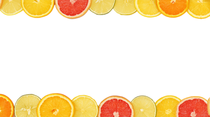 Meticulously arranged citrus fruit slices in a symmetrical pattern with transparent background