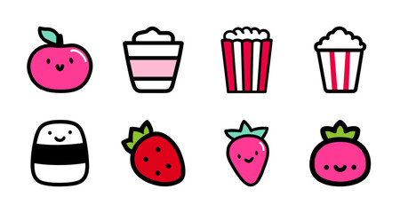 cute Sweet Snacks & Fruits Pack