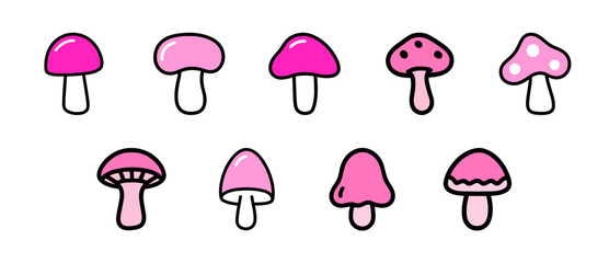 cute Pink Mushroom Forest Pack