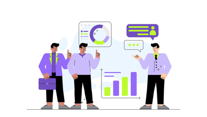 Fototapeta premium Flat illustration of HR diversity training Flat Vector Illustration