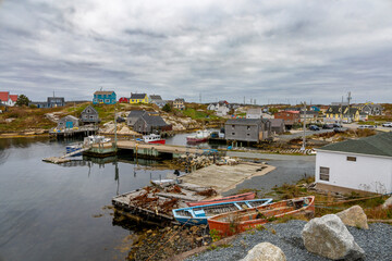 Charming fishing village on the rugged coast of Nova Scotia, capturing the essence of maritime life with its iconic scenery.