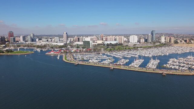 aerial view of Long Beach Harbor