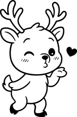 Christmas themed deer animals