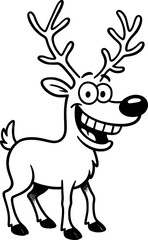Obraz premium Christmas themed deer animals