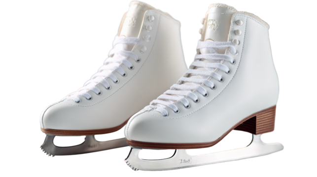 Classic White Figure Skates with Silver Blades