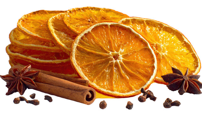 Dried Orange Slices with Cinnamon, Star Anise and Cloves