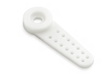 White plastic servo horn rc electronics component