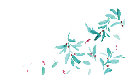 水彩画。水彩タッチのクリスマス植物背景フレーム。ヒイラギのクリスマスフレーム。ベクター化された水彩画。
Watercolor painting. Watercolor Christmas plant background frame. Christmas holly frame. Vectorized watercolor painting