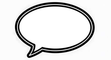 Fototapeta premium Empty Speech Bubble Outline for Communication and Ideas perfect for web design, app UI, presentations, social media posts, marketing materials, comic