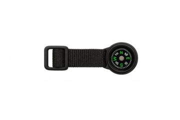 Compass with black strap for navigation and travel