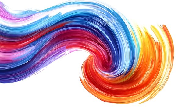 Abstract swirl of vibrant acrylic paints creates dynamic and flowing multicolored artistic background image.
