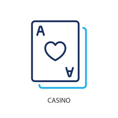 1 LineSCasino thin line icons. Original vector illustration.