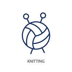 Knitting thin line icons. Original vector illustration.