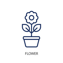 Flower thin line icons. Original vector illustration.