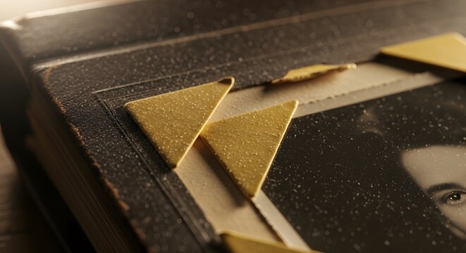 Vintage Photo Album with Old Black and White Photograph perfect for memory-themed content, historical articles, blog posts on genealogy, scrapbooking