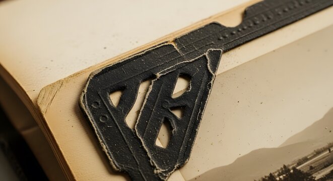 Vintage Photo Album Detail with Ornate Corner perfect for Blog post illustration, history website banner, genealogy research, sentimental product