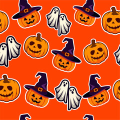 halloween seamless pattern