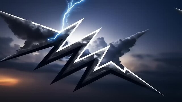 Dynamic Lightning Bolt Energy in a Stormy Sky.