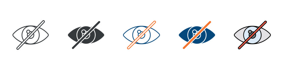 Privacy Icon Set Multiple Style Collection