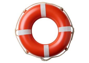 Lifebuoy isolated on transparent or white background