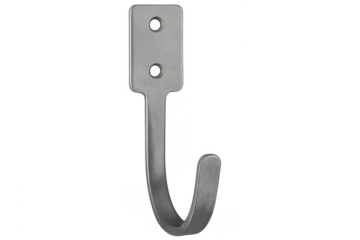 Metal wall coat hook brushed finish chrome hanging