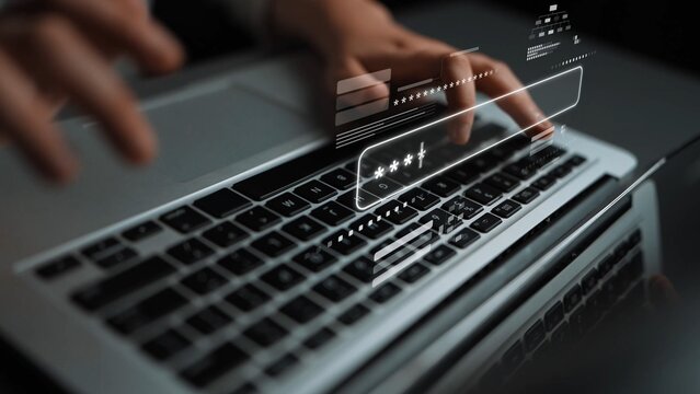 User authentication and password protection concept showing secure login, privacy safeguard, data protection, access control, and digital identity verification Marrow