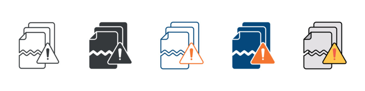 Corrupt Icon Set Multiple Style Collection