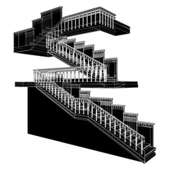 Staircases Vector. Illustration Of Stairs Isolated On White Background. 