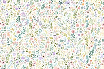 Soft Watercolor Meadow Floral Background Wallpaper