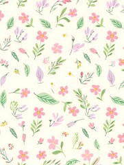 Soft Watercolor Meadow Floral Background Wallpaper