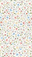 Soft Watercolor Meadow Floral Background Wallpaper