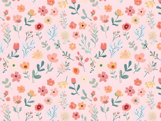 Soft Watercolor Meadow Floral Background Wallpaper