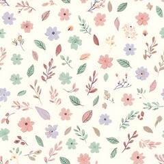 Soft Watercolor Meadow Floral Background Wallpaper
