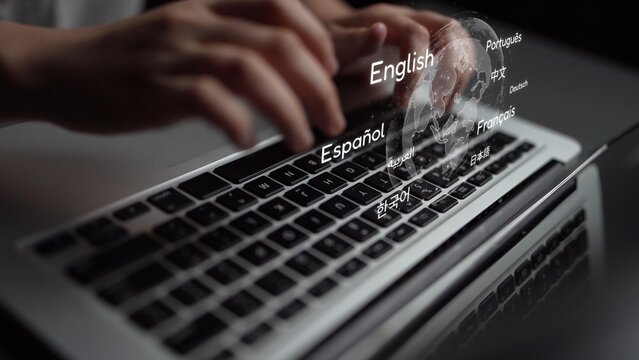 Global communication with multiple languages, digital translation tools, multilingual technology, cross-cultural communication, and virtual language learning environments. Muxer