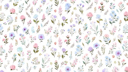 Soft Watercolor Meadow Floral Background Wallpaper