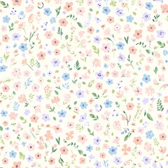 Soft Watercolor Meadow Floral Background Wallpaper