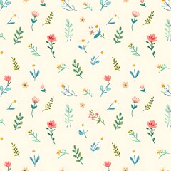 Soft Watercolor Meadow Floral Background Wallpaper
