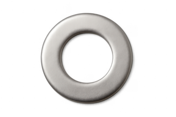 Silver metallic letter o ring floating