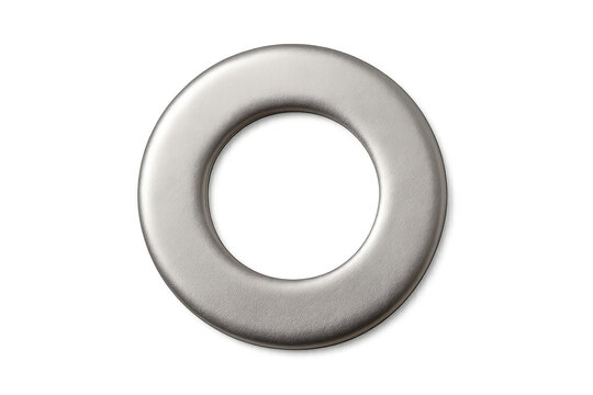 Silver metallic letter o ring floating
