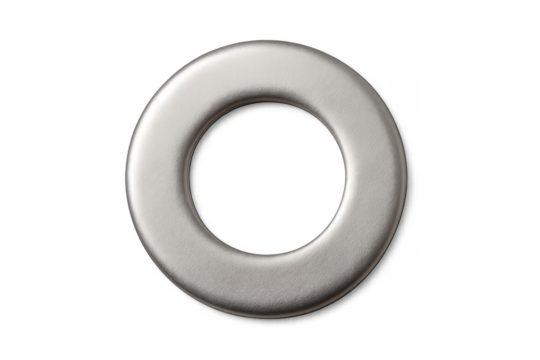 Silver metallic letter o ring floating